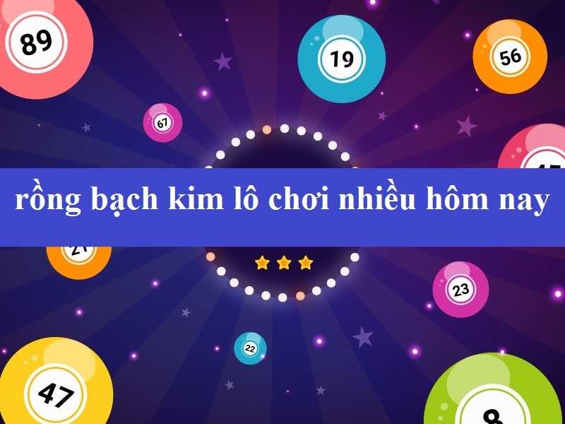 Các con số đẹp cho anh em tham khảo soi rồng bạch kim lô